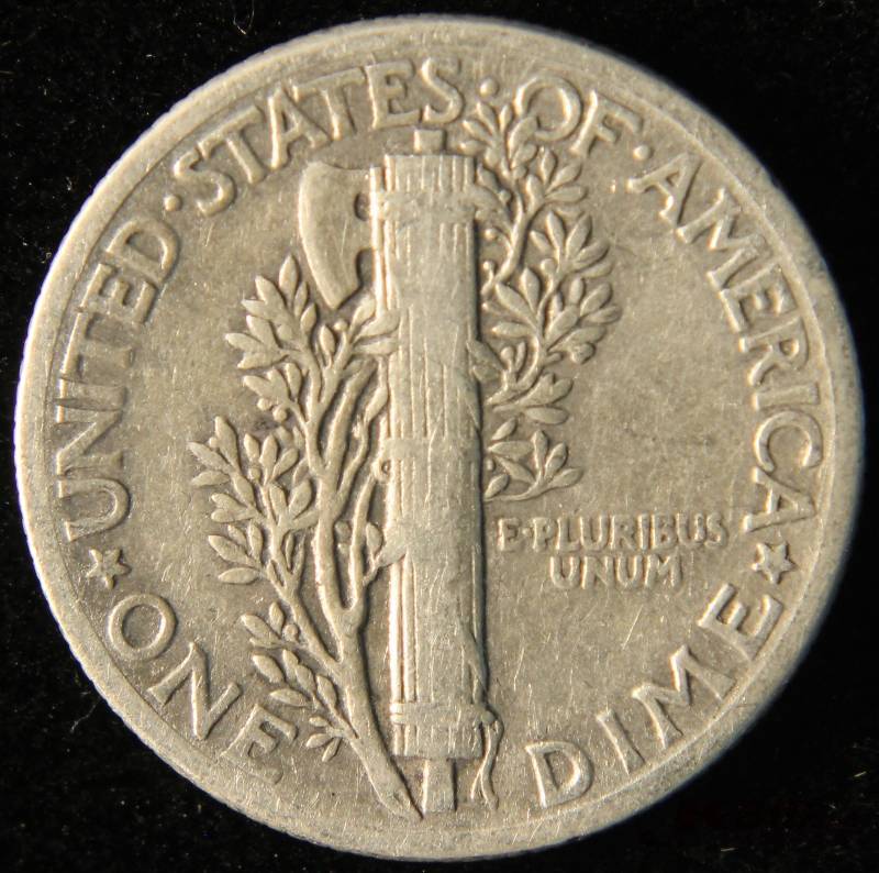 1942 MERCURY SILVER DIME FINE
