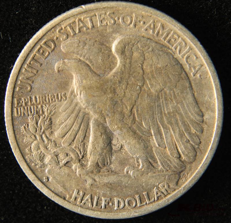 1940 S WALKING LIBERTY SILVER HALF DOLLAR VF
