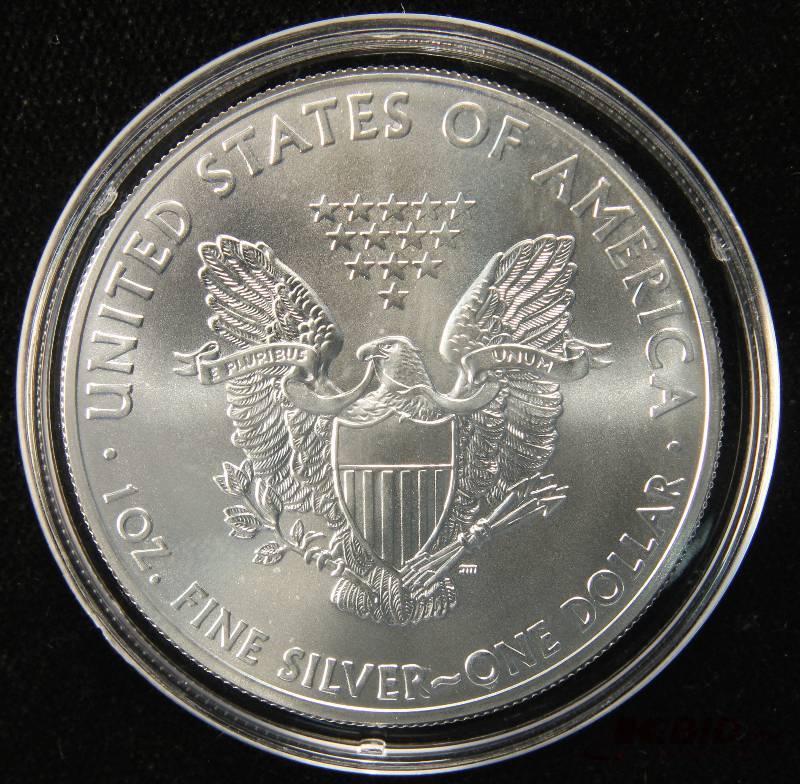 2015 AMERICAN SILVER EAGLE 1 TROY OZ. .999 FINE SILVER DOLLAR COIN IN AIRTIGHT CAPSULE