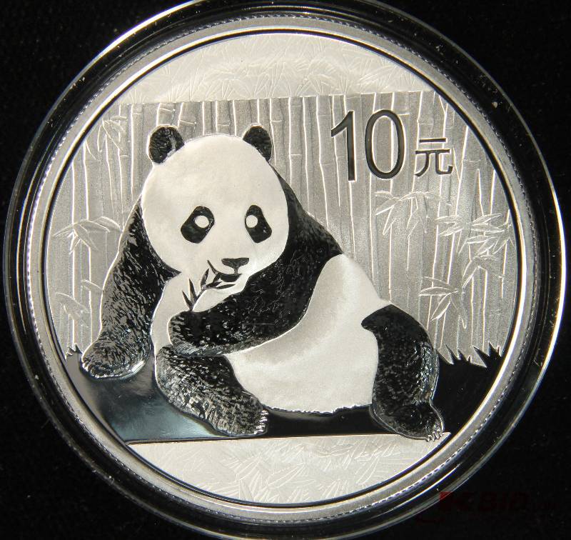 2015 1 TROY OZ. FINE SILVER PANDA 10 YUAN COIN ORIG GOV CAPSULE