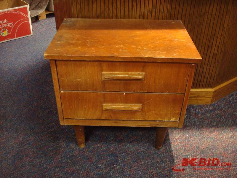 Small Wood Night Stand, Shows Wear