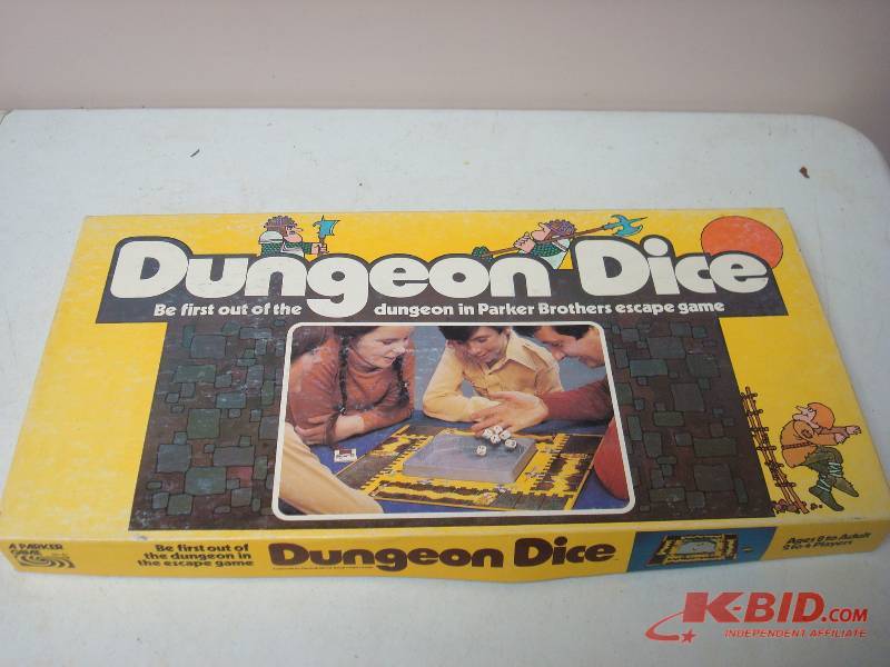 Vintage Dungeon Dice Game, Missing One Card