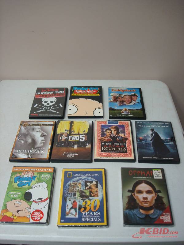 Lot Of Mixed DVDs, Good Condition, Bottom Row Sealed