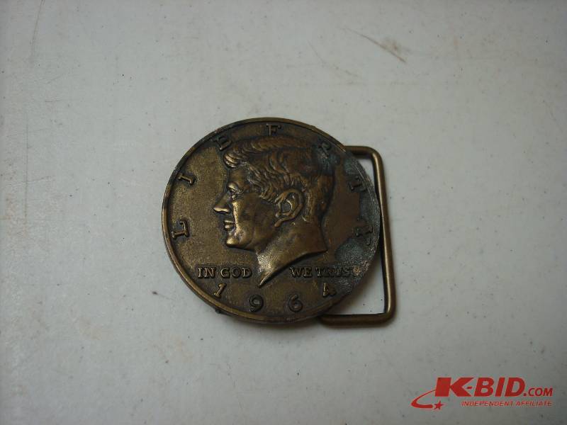 Half Dollar Belt Buckle, Has Some Wear