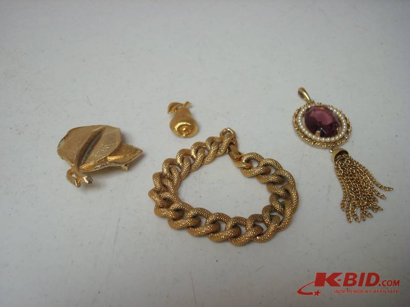 Lot Of Gold Tone Jewelry