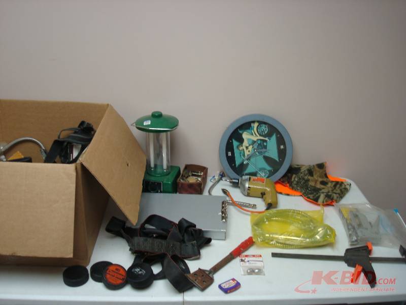 Lot Of Mixed Items, Some Tools, Pucks