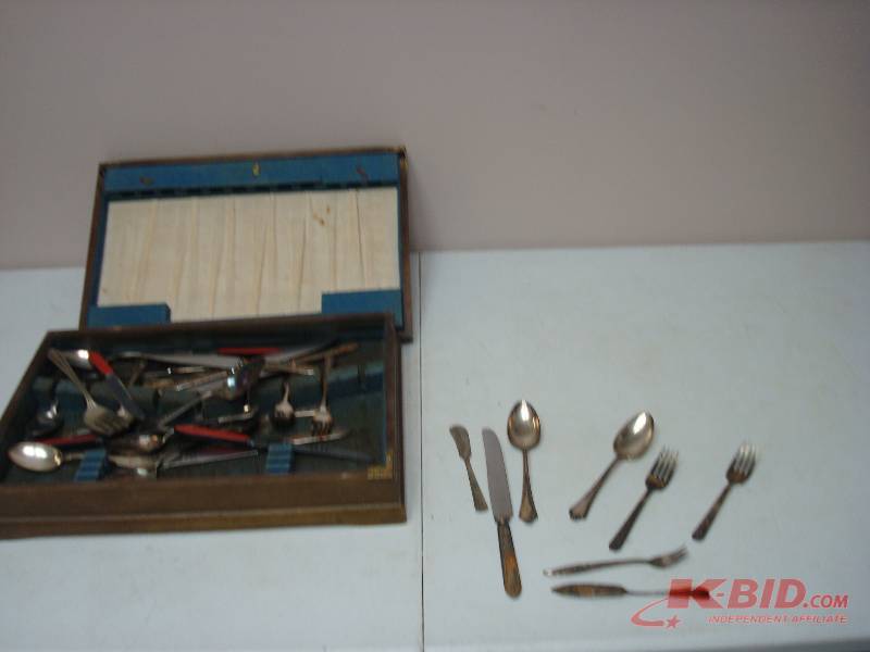 Lot Of Silverware, Lot Of Wear To Box, Some Silver Plated