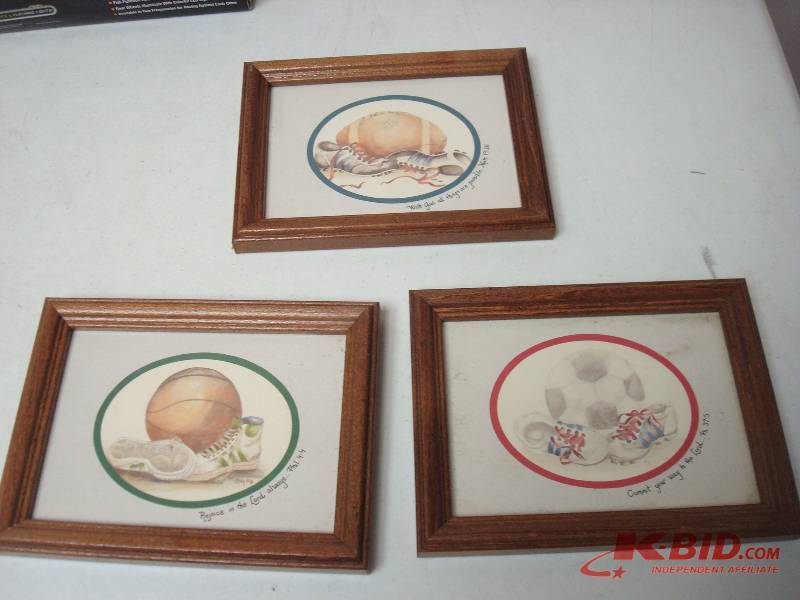 Lot Of  Framed Sports Bible Quotes Pictures