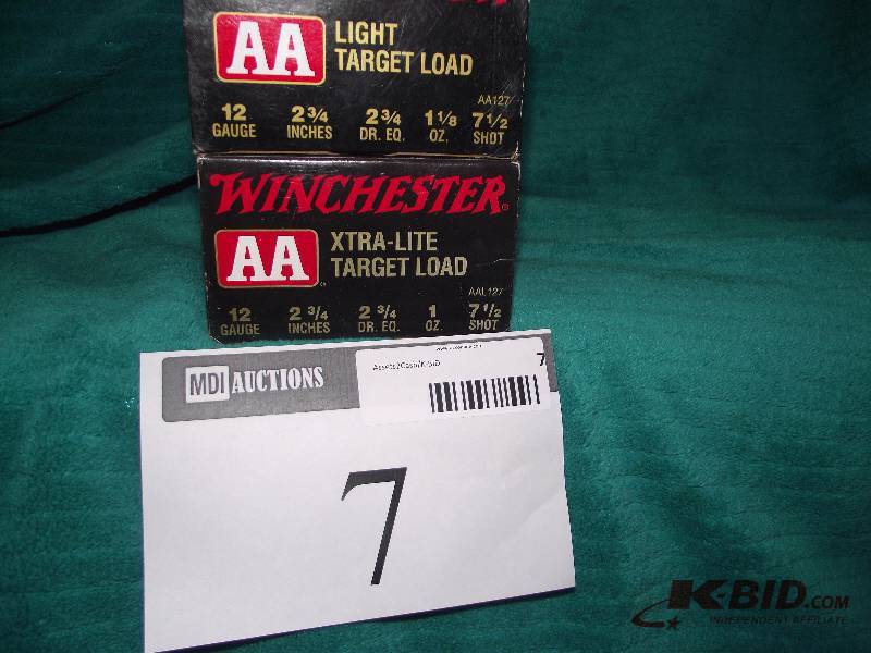lot 7 image: 12ga. 50 Winchester rounds 25 lite 7  and 25 extra lite 7 