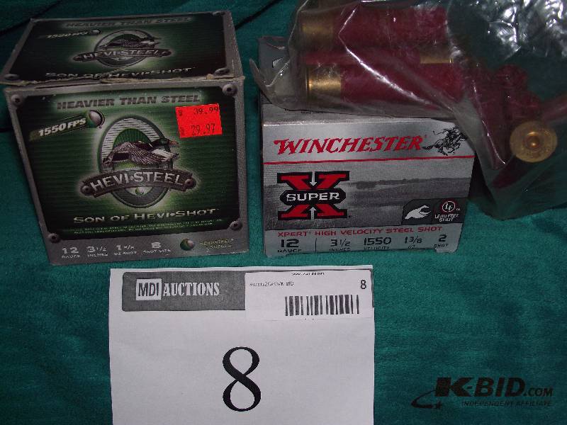lot 8 image: 12ga. 3 in. (22-#2steel)(13 lead #5)(17 #8 hevi steel)