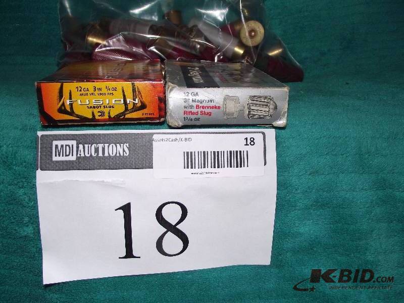 lot 18 image: 12ga. 3 in. slugs 32 mostly sabots
