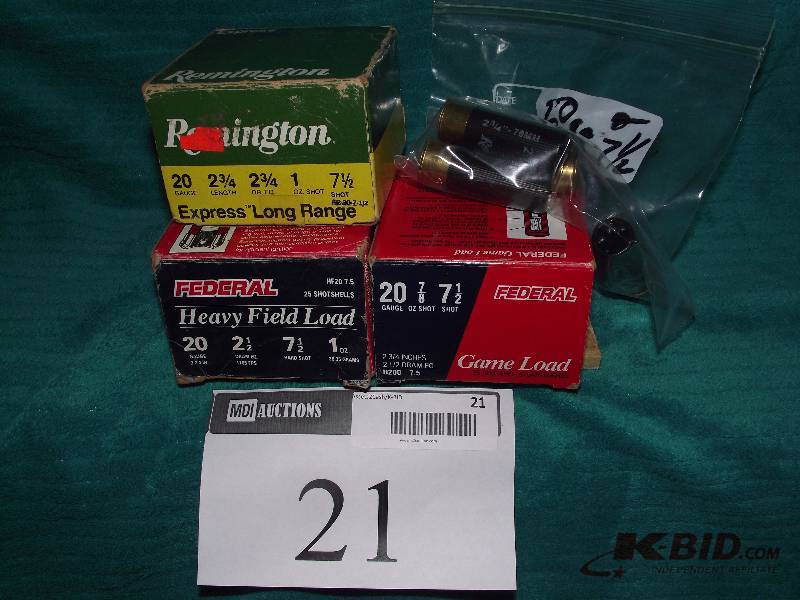 lot 21 image: 20ga. 80 assorted #7 