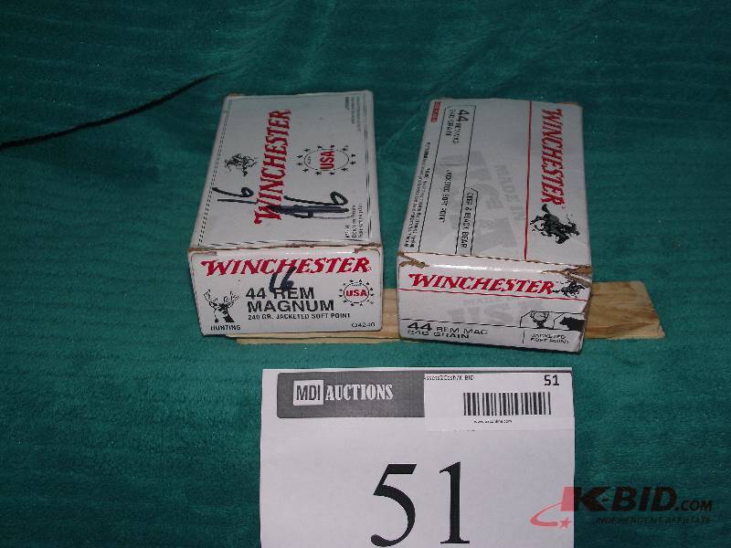 lot 51 image: 44 Magnum ammo 66 240 grain JSP