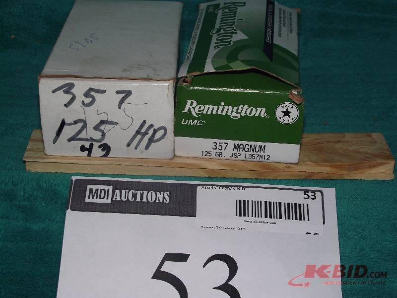 lot 53 image: 357 Magnum ammo 125 grain 43 HP and 35 JSP