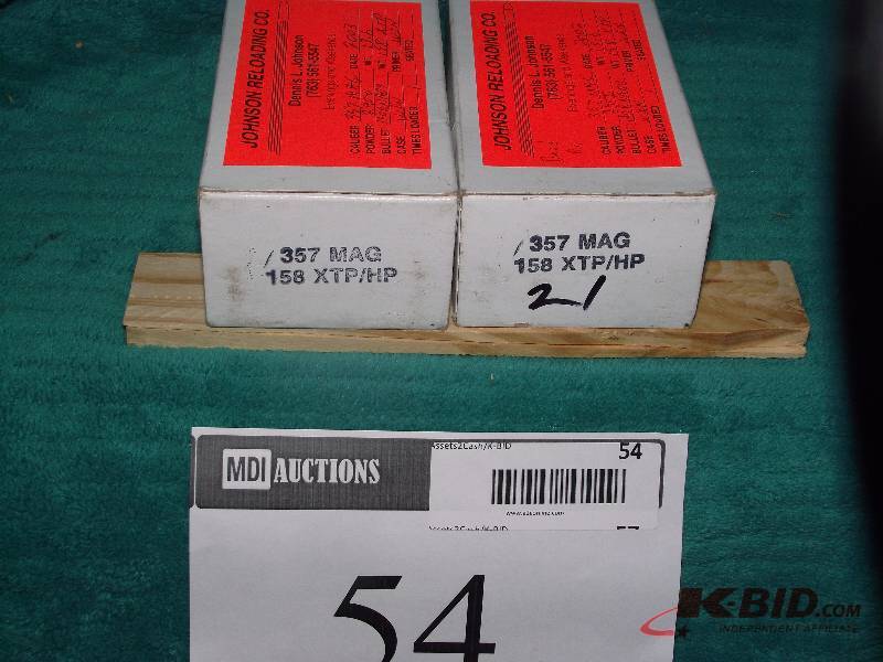 lot 54 image: 357 Magnum ammo 71 158 grain XTP-HP
