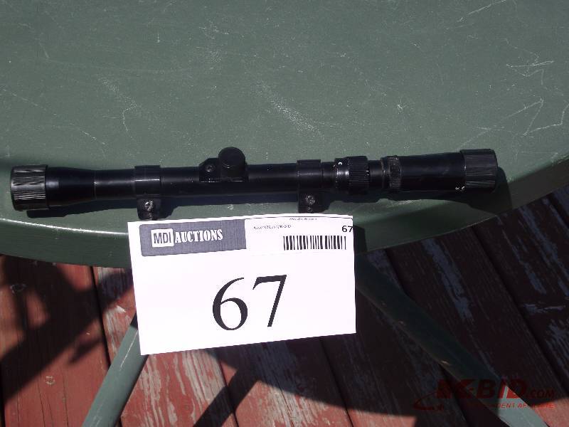 lot 67 image: Tasco 3x7x20  22 scope with lens covers and rings