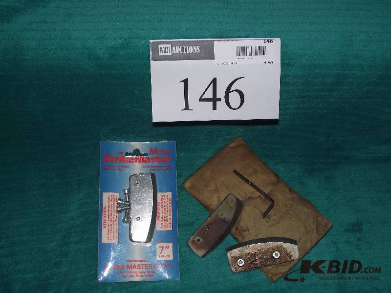 lot 146 image: Ice auger blades 6 In. - 3 sets 1 new, 1 resharpened and 1 used