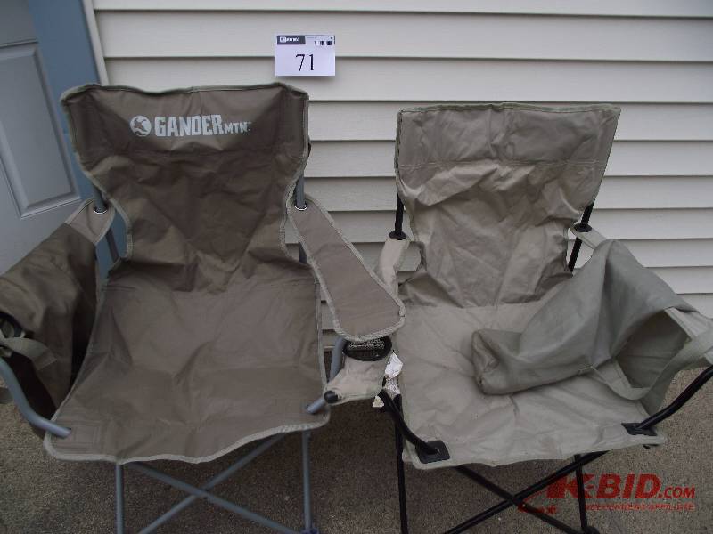 lot 71 image: 2- camp chairs portable