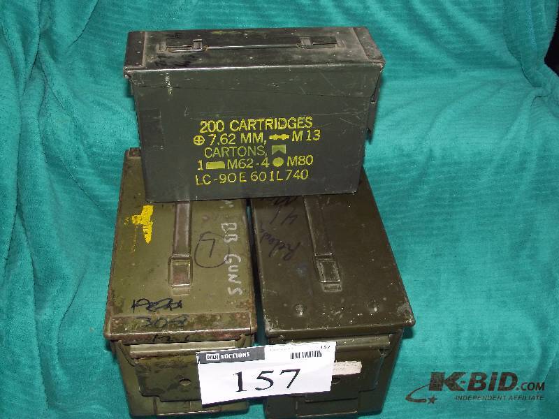lot 157 image: 3 ammo boxes