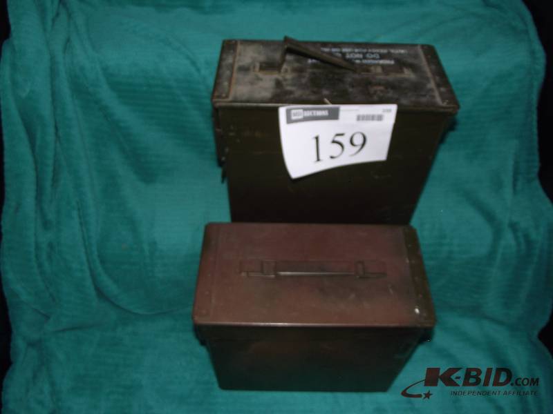 lot 159 image: 2 large ammo boxes