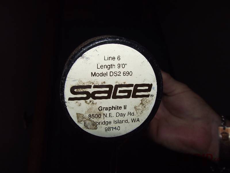 lot 174 image: Sage fly rod in Sage case a graphite II model DS2-690 9 Ft. for #6 line