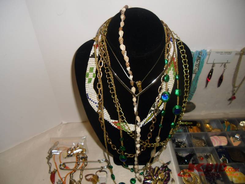 #J-3 Lot of Assorted Jewelry Newer to Vintage - Necklace, Earrings, Bracelets, Pins