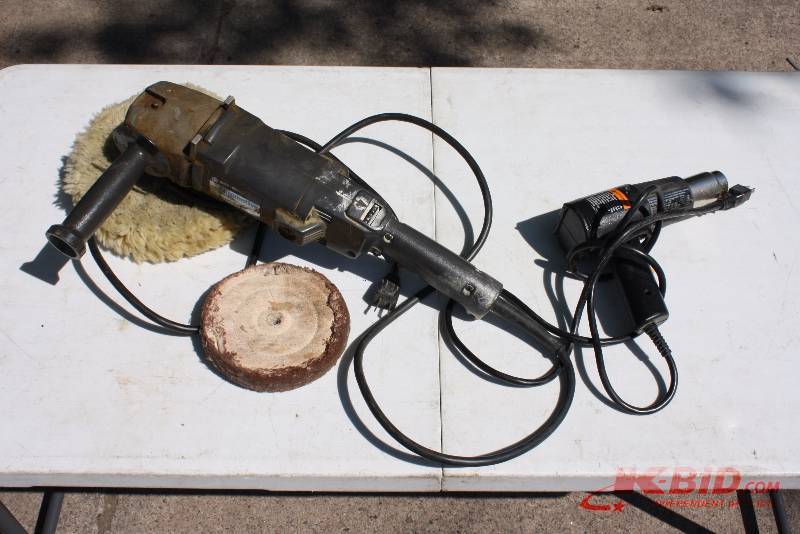 lot 7 image: Lot of (2) Including Electronic SanderPolisher, 79, Type 100, 0-1500-3000 RPM Heat Gun, Model HT100 Heat Gun, 5060Hz.