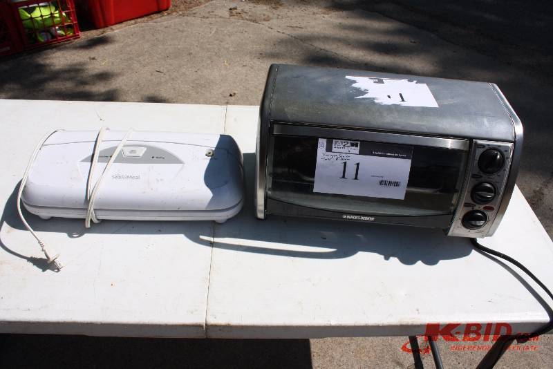 lot 11 image: Lot of (2) Including Black & Decker Toaster Oven wCord Rival Seal A Meal Food Saver System wCord.