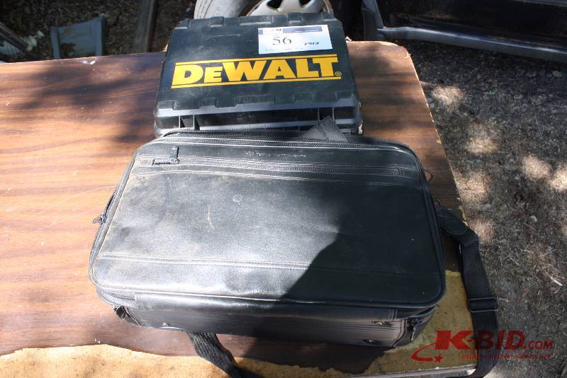 lot 56 image: Lot of (2) Including Empty DeWalt Case Empty Laptop Bag.