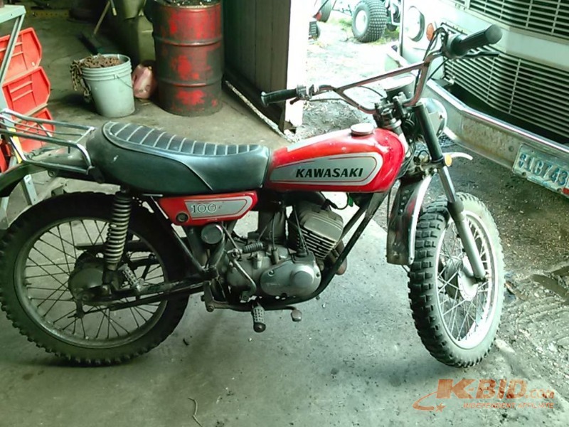 AWESOME ALL ORIGINAL 1971 KAWASAKI 100 ENDURO-RUNS GREAT-GREAT SHAPE ...