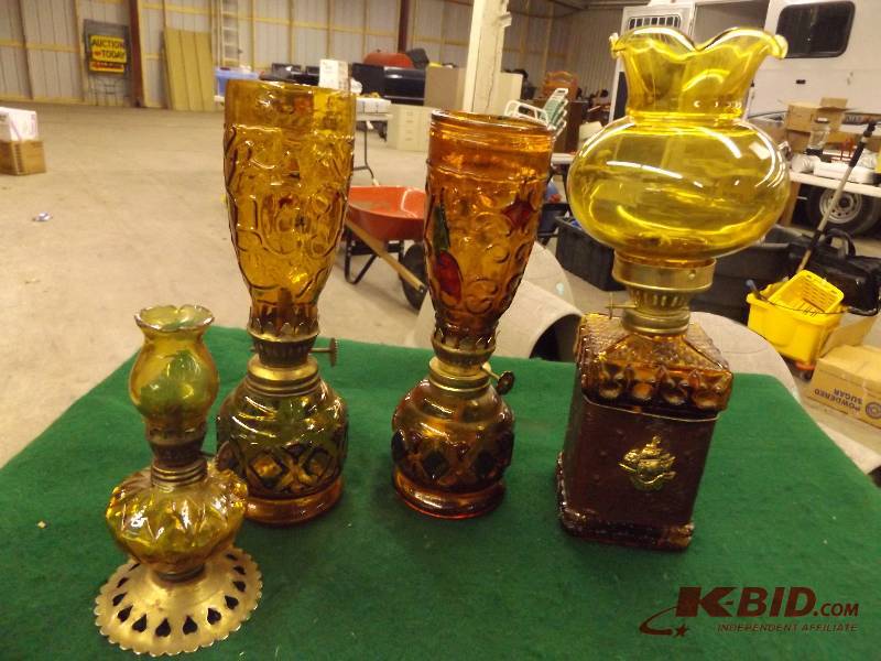 4 Small Oil Lamps