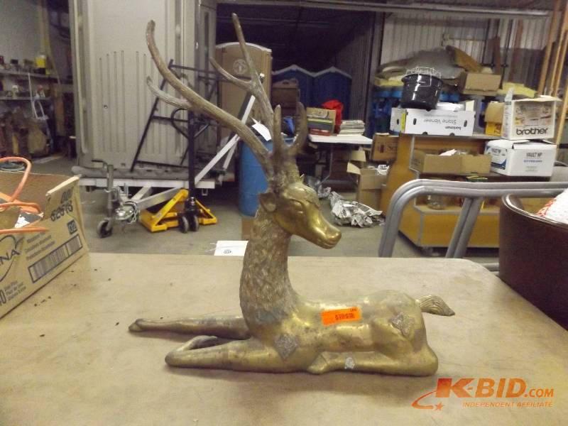 Large Brass Deer