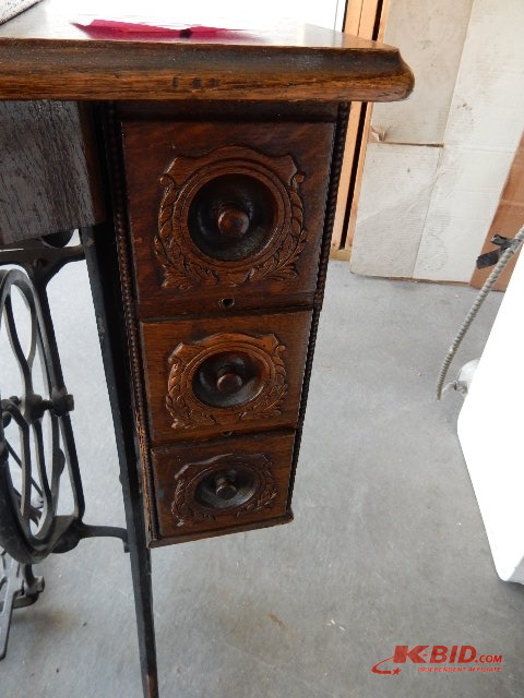 Antique, Singer Treadle Sewing Machine..  .
