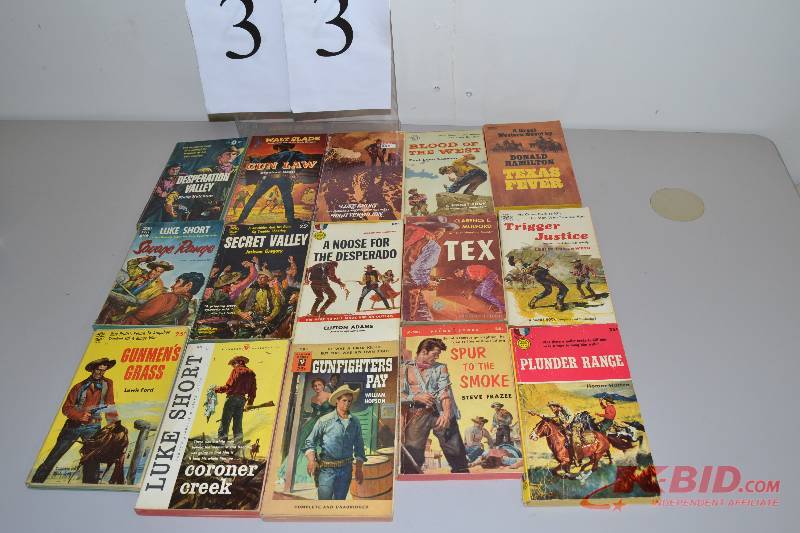 lot 33 image: Western paperback books