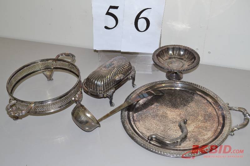 lot 56 image: Silver serving pieces