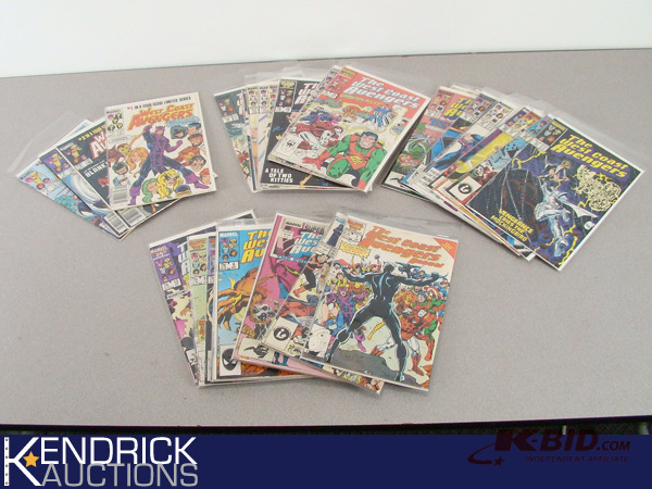 lot 73 image: 30 - 1985 Series and 4 - 1984 Series Marvel West Coast Avengers