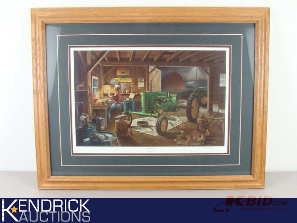 lot 4 image: Signed John Deere Print, Restoration by Charles Freitag