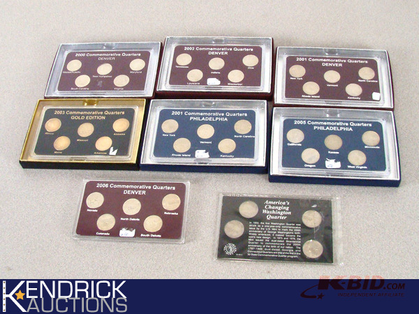 lot 33 image: Lot of 8 State Quarter Sets