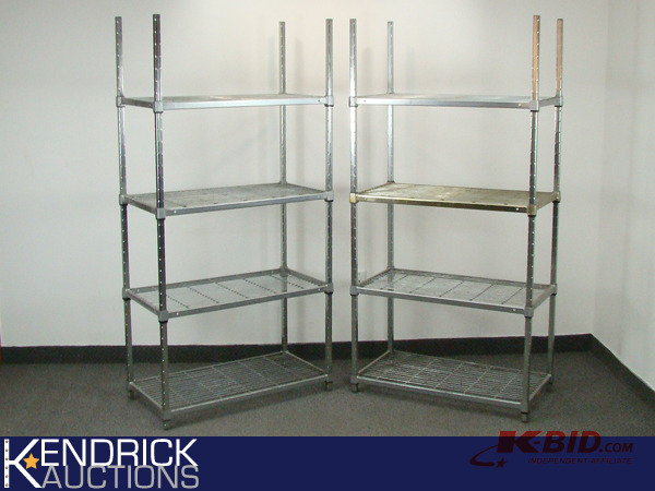 lot 97 image: 2 AMCO Heavy Duty Steel Shelves