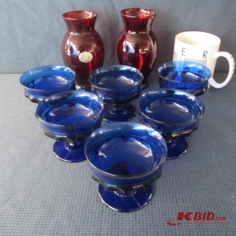 lot 40 image: Fire King Ruby, Cobalt