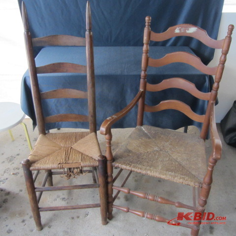 lot 18 image: Ladder Back, Rabbit Ear Chairs