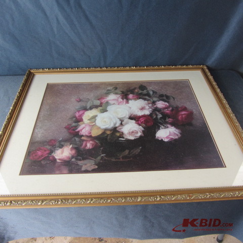 lot 66 image: Rose Bouquet Framed Print