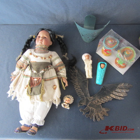 lot 105 image: Doll, Gecko, Eagle