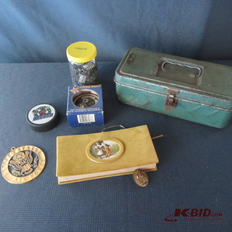 lot 150 image: Military, Letter Carrier, Hockey Pucks