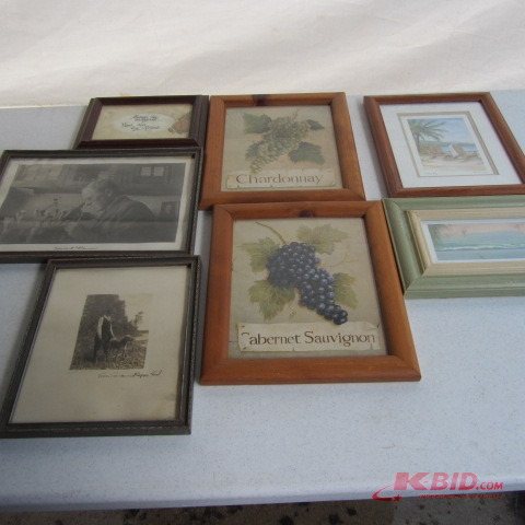 lot 248 image: Framed Art, Portrait, Fruit, Ocean