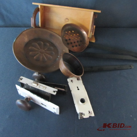 lot 269 image: Copper Pans, Door Knob