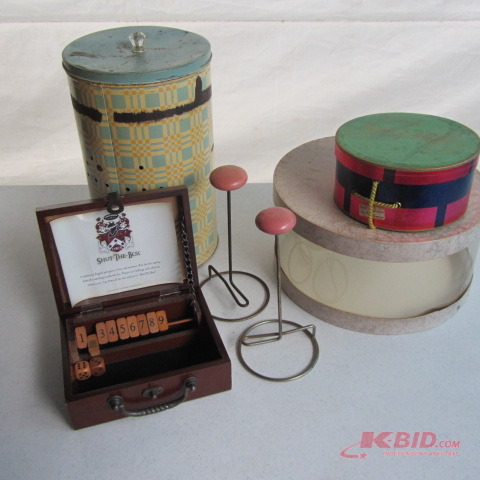 lot 272 image: Vintage Hat Stands, Game, Tin