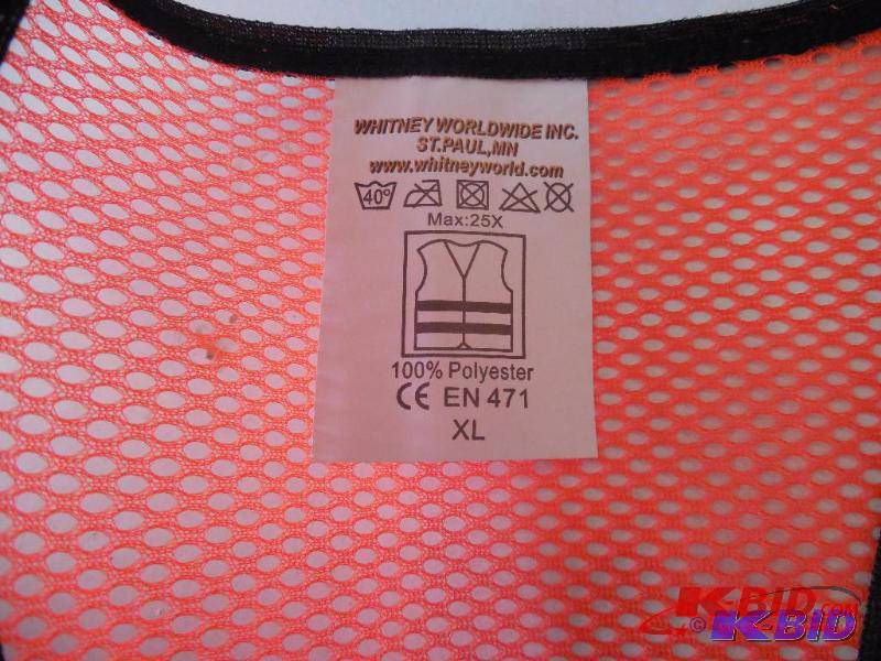 lot 15 image: New -Lot of 10 Safety Reflective Vests - XL