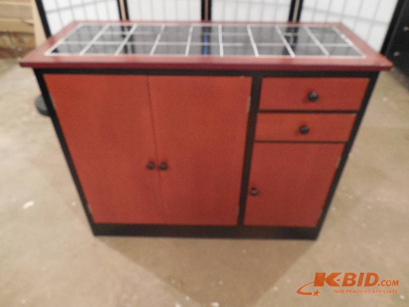 lot 19 image: New Ashley Furniture Kitchen Storage Cabinet