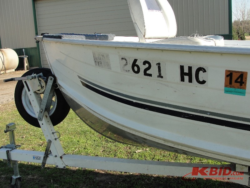 lot 4 image: 1997 Northwood 14 Super Fish Boat and Trailer